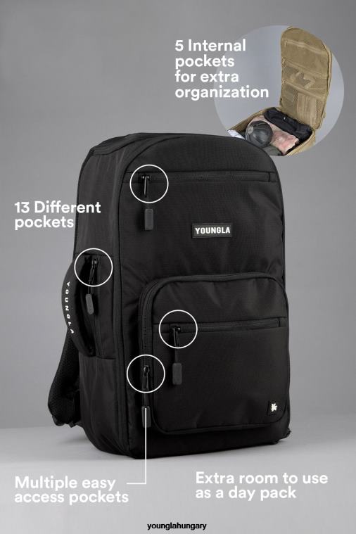 YoungLA tartozék férfiak piros 730 expedíciós hátizsák BJH2B966