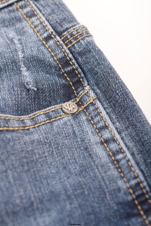 YoungLA ruházat férfiak fekete mosás 607 méretre szabott slim fit farmer BJH2B746