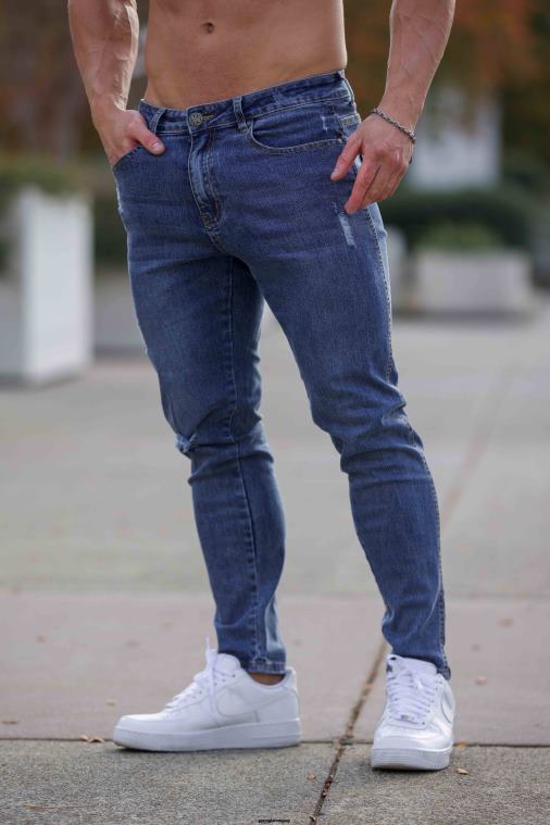 YoungLA ruházat férfiak fekete mosás 607 méretre szabott slim fit farmer BJH2B746