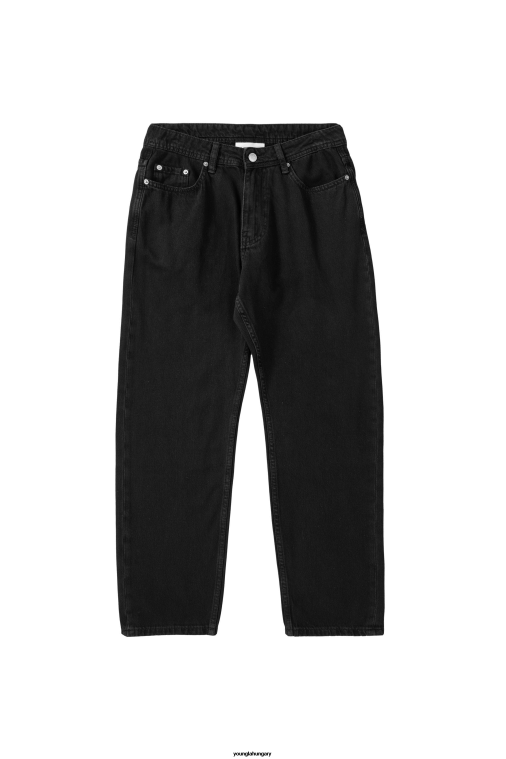 YoungLA ruházat férfiak fekete mosás 609 - bő farmernadrág BJH2B754