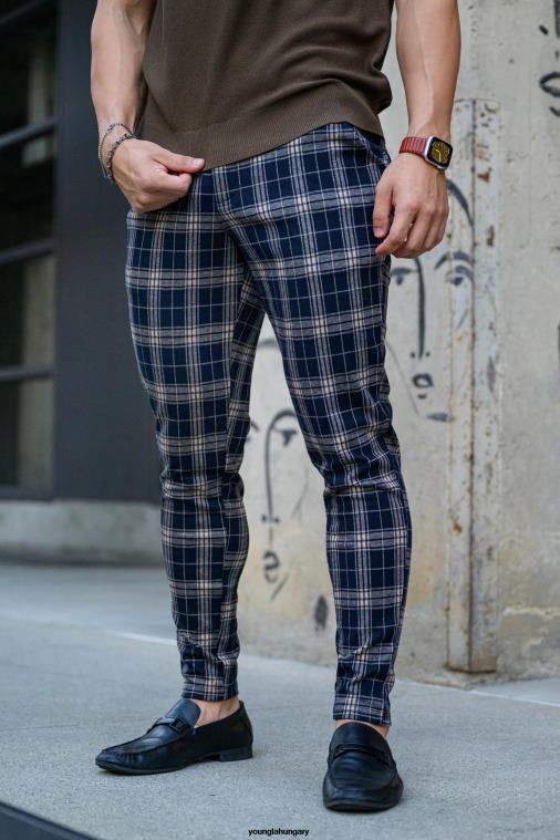 YoungLA ruházat férfiak fekete/törtfehér 615 új ruhanadrág BJH2B751