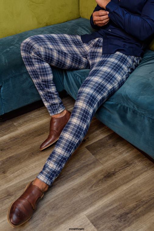 YoungLA ruházat férfiak haditengerészet 614-es elegáns ruhanadrág BJH2B740