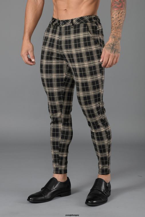 YoungLA ruházat férfiak sötétkék/törtfehér 615 új ruhanadrág BJH2B753