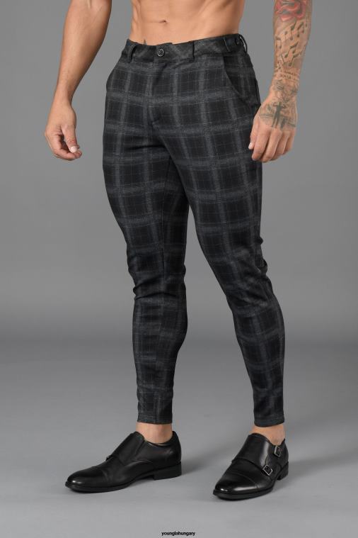 YoungLA ruházat férfiak sötétkék/törtfehér 615 új ruhanadrág BJH2B753