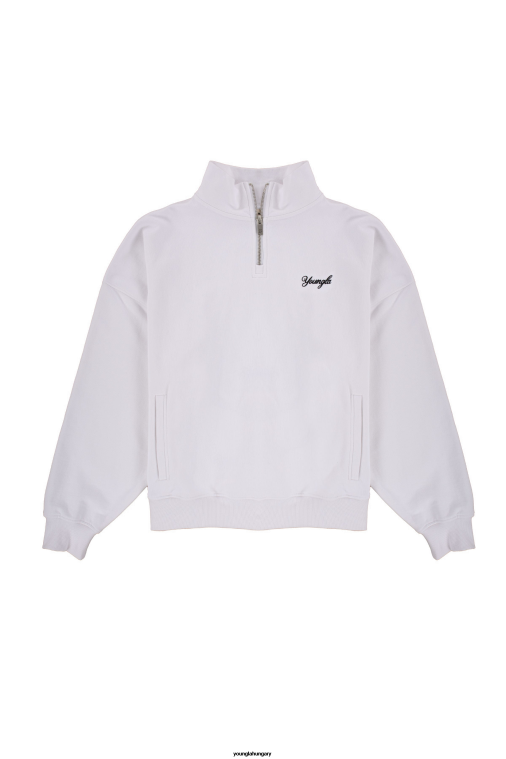 YoungLA ruházat férfiak hanga szürke 558 nagyméretű, g-os negyed cipzárral BJH2B835