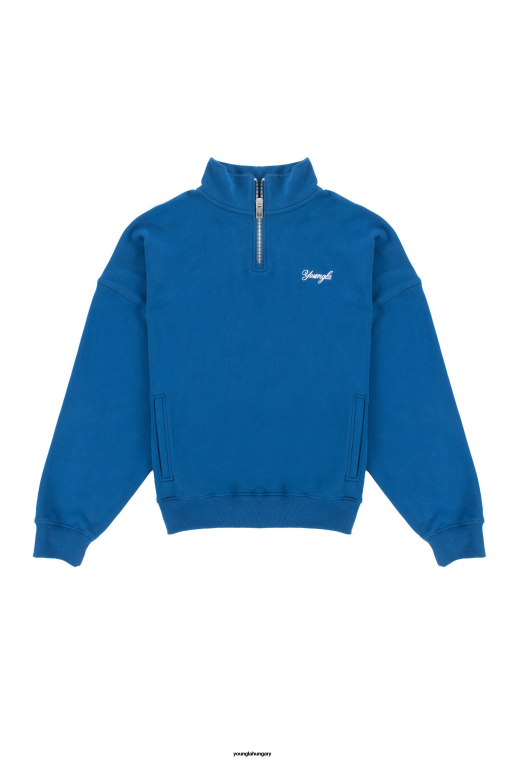 YoungLA ruházat férfiak királykék 558 nagyméretű, g-os negyed cipzárral BJH2B836