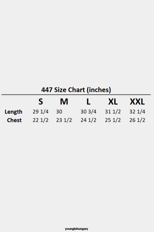 YoungLA ruházat férfiak Cser 447 széles nyakú nyers szabású póló BJH2B232