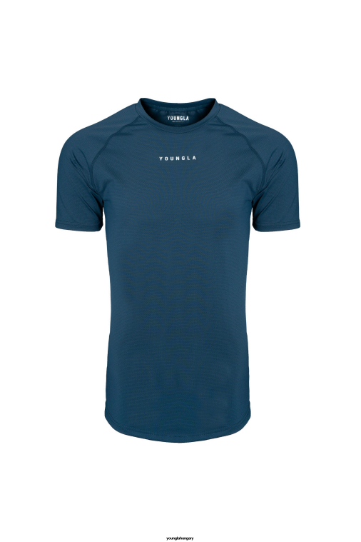 YoungLA ruházat férfiak a zöldeskék 440-es teljesítményvonalú rövid ujjú ingek BJH2B442