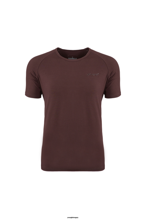 YoungLA ruházat férfiak barna 422-es szerelt delt póló BJH2B382