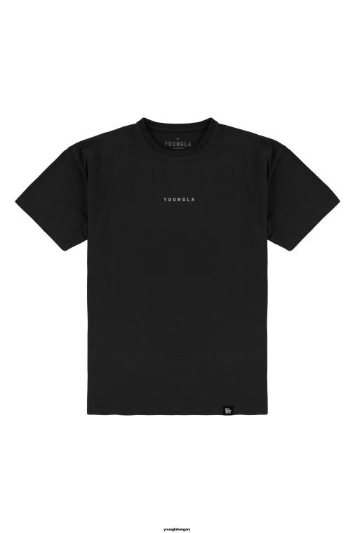 YoungLA ruházat férfiak fekete mosás 401 esszenciális emelős póló BJH2B134