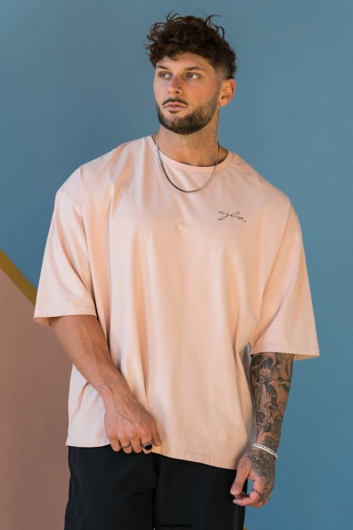 YoungLA ruházat férfiak fekete mosás 464-es skyline szuper méretű pólók BJH2B275