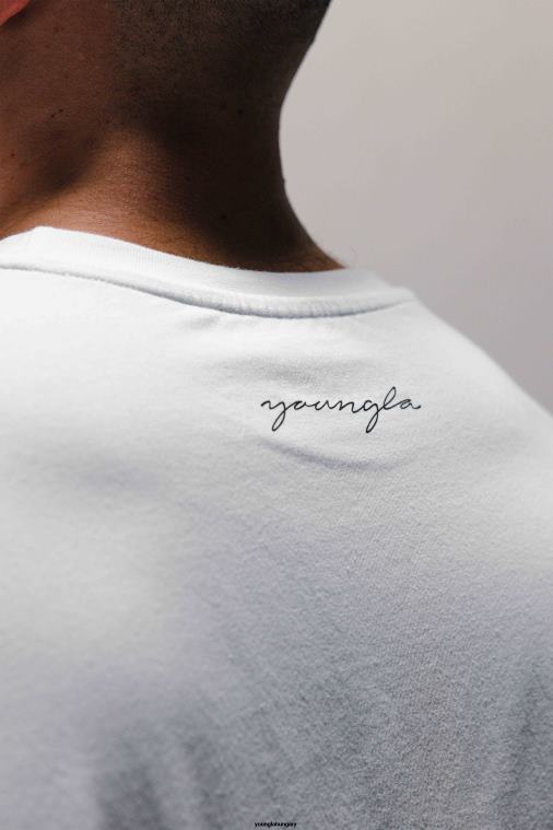 YoungLA ruházat férfiak fekete mosás 464-es skyline szuper méretű pólók BJH2B275