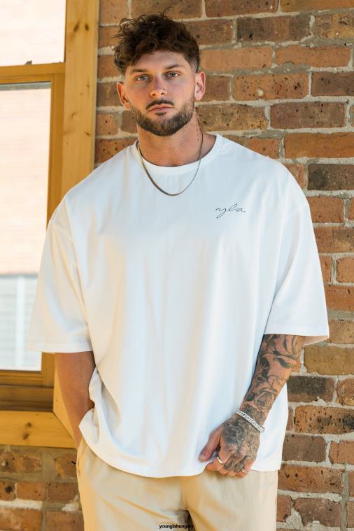 YoungLA ruházat férfiak égszínkék mosás 464-es skyline szuper méretű pólók BJH2B279