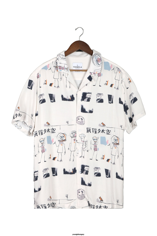 YoungLA ruházat férfiak gyerekek az űrben 445 cabo vibez ing nyomtatva BJH2B315