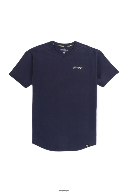 YoungLA ruházat férfiak haditengerészet 408 önéletrajzi póló BJH2B214