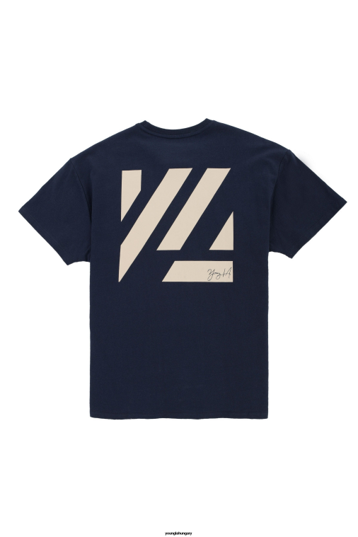 YoungLA ruházat férfiak haditengerészet 413 db túlméretezett blokk ing BJH2B261