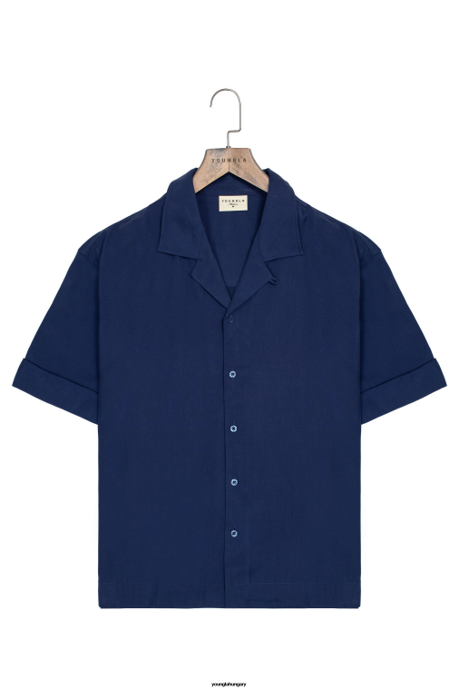 YoungLA ruházat férfiak haditengerészet 468 osztályos ing BJH2B159