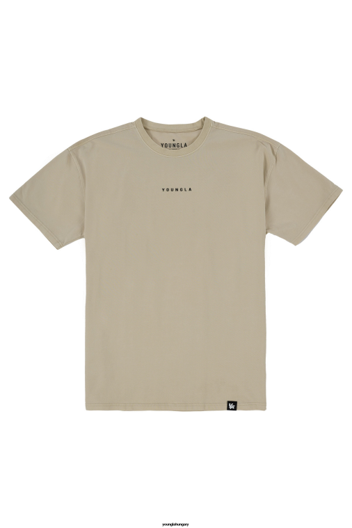 YoungLA ruházat férfiak homokos mosás 401 esszenciális emelős póló BJH2B138