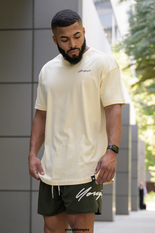 YoungLA ruházat férfiak krém 408 önéletrajzi póló BJH2B211