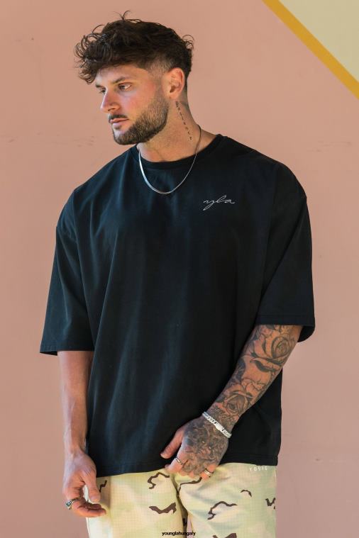 YoungLA ruházat férfiak levendula mosás 464-es skyline szuper méretű pólók BJH2B276