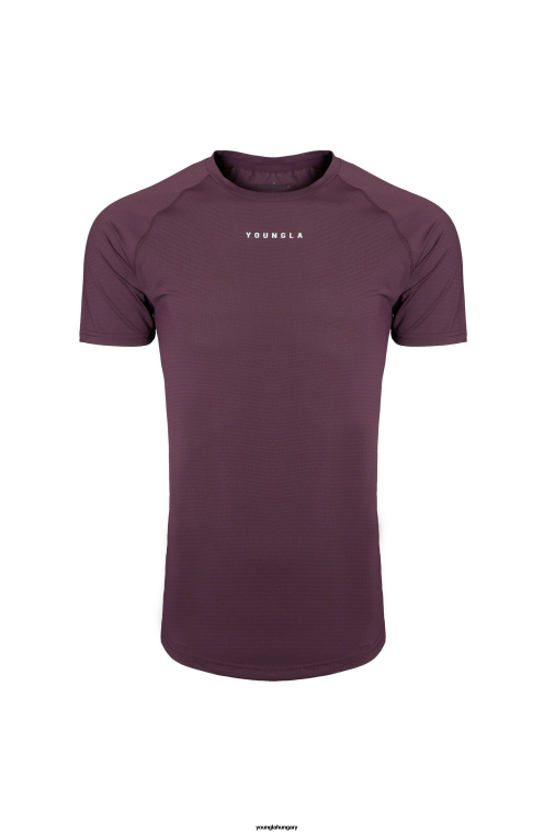 YoungLA ruházat férfiak szilva 440-es teljesítményvonalú rövid ujjú ingek BJH2B439