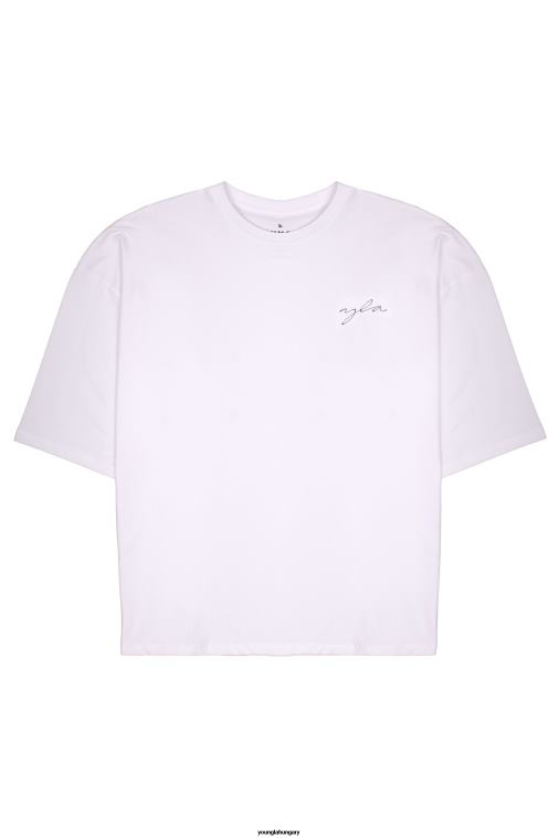 YoungLA ruházat férfiak szilva tökéletes mosás 464-es skyline szuper méretű pólók BJH2B277