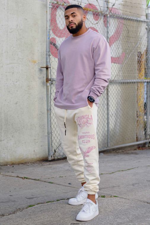 YoungLA ruházat férfiak barnára mosva 233 a halhatatlan kocogók BJH2B846