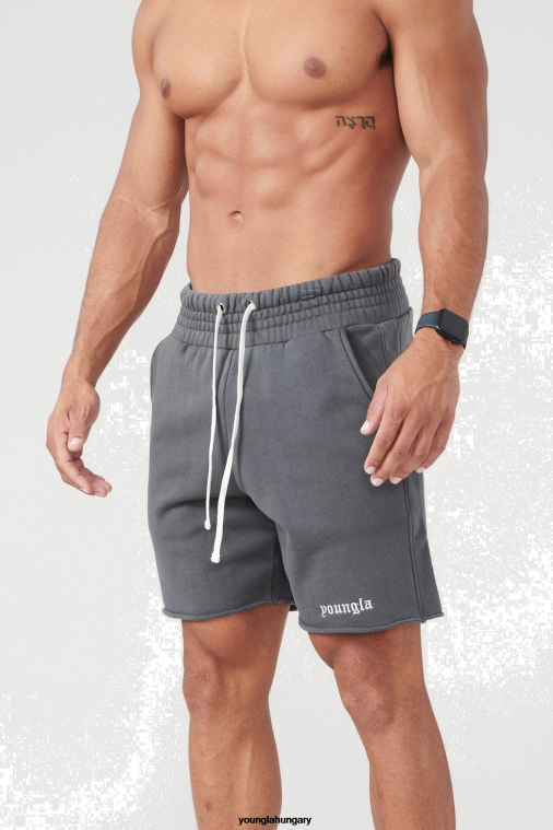 YoungLA ruházat férfiak nardo szürke mosás 110-es san diego frottír rövidnadrág BJH2B540