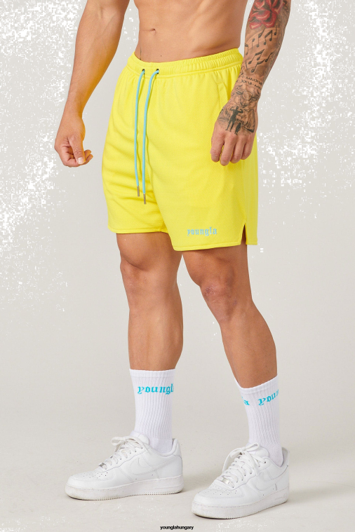 YoungLA ruházat férfiak sárga 134 játékidős rövidnadrág és zokni szett BJH2B500