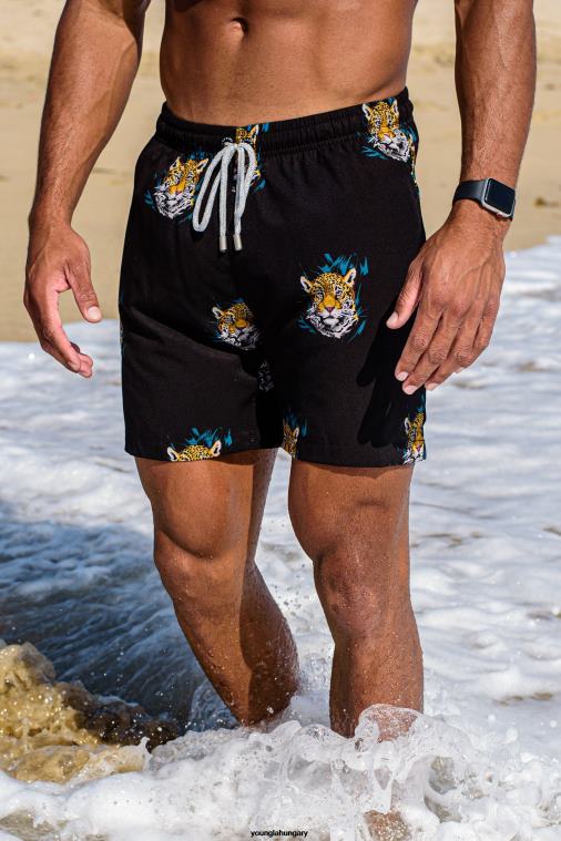 YoungLA ruházat férfiak szőrös leopárd 128 absztrakt úszónadrág '22 BJH2B709