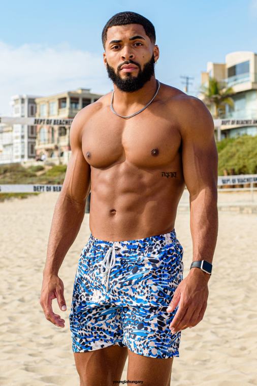 YoungLA ruházat férfiak szőrös leopárd 128 absztrakt úszónadrág '22 BJH2B709