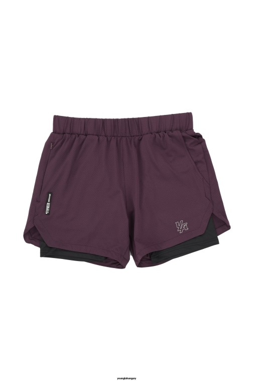 YoungLA ruházat férfiak szilva/fekete 105 kompressziós rövidnadrág 2.0 BJH2B572