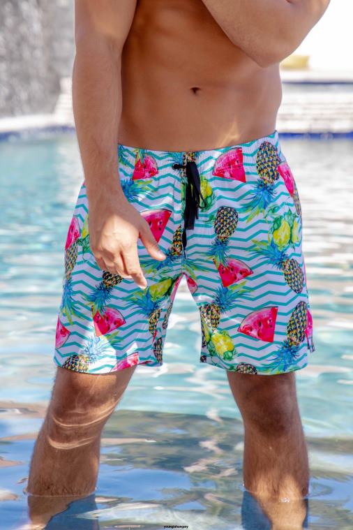 YoungLA ruházat férfiak trópusi gepárd 128 absztrakt úszónadrág '22 BJH2B711