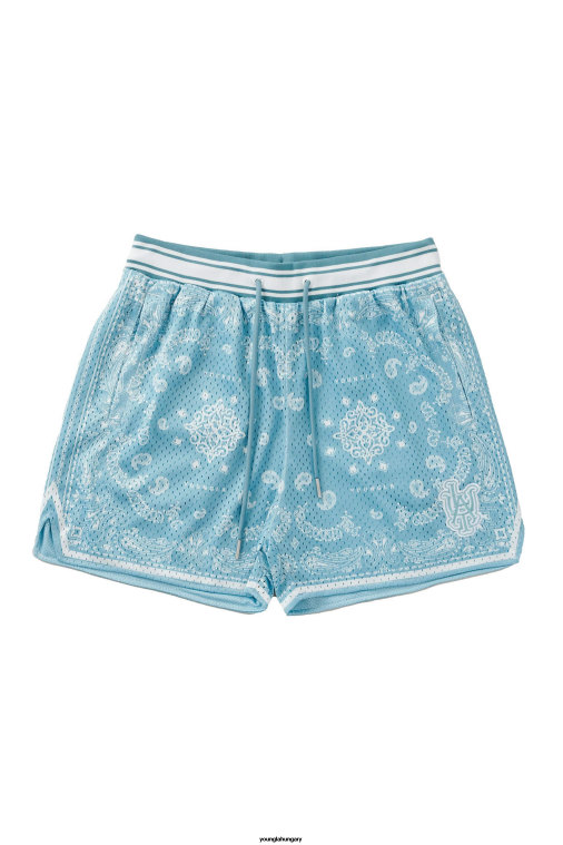 YoungLA ruházat férfiak világoskék 132 hírhedt bandana rövidnadrág BJH2B488