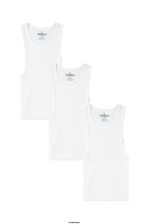 YoungLA ruházat férfiak csupa fehér csomag 340 feleség szerető - 3 csomag BJH2B1