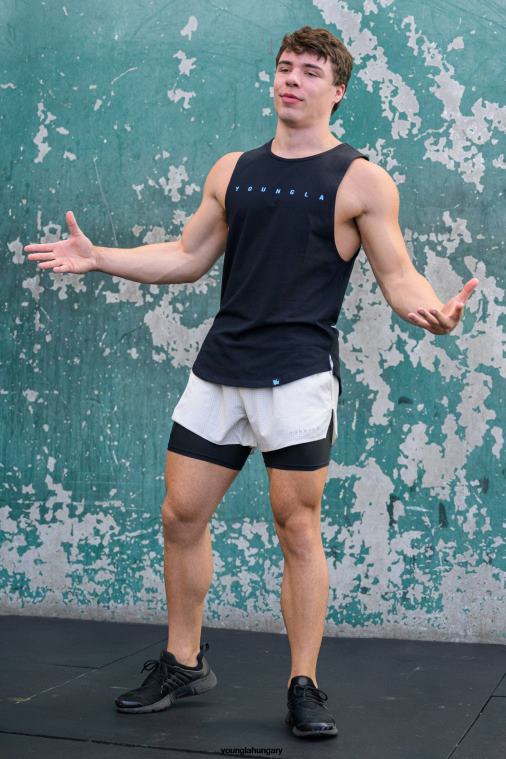 YoungLA ruházat férfiak haditengerészet 332 végtelen izomtartály BJH2B66