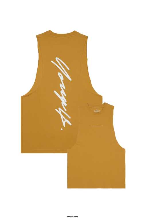 YoungLA ruházat férfiak mustársárga 323 autogramos delt tank BJH2B9