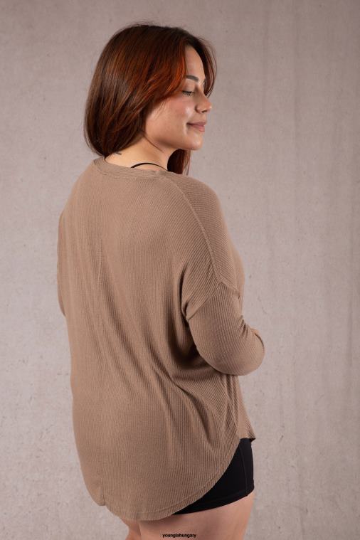 YoungLA ruházat nők éjfekete w415 kávézós kardigán BJH2B1194