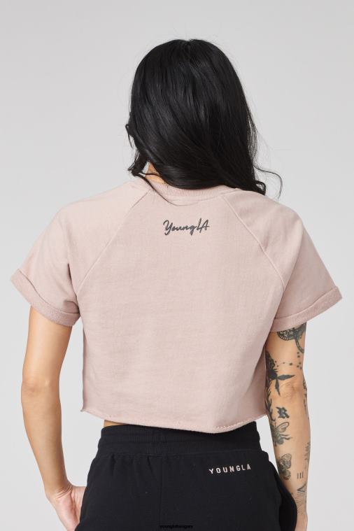 YoungLA ruházat nők a zöldeskék w411 raglán vágott póló BJH2B1055