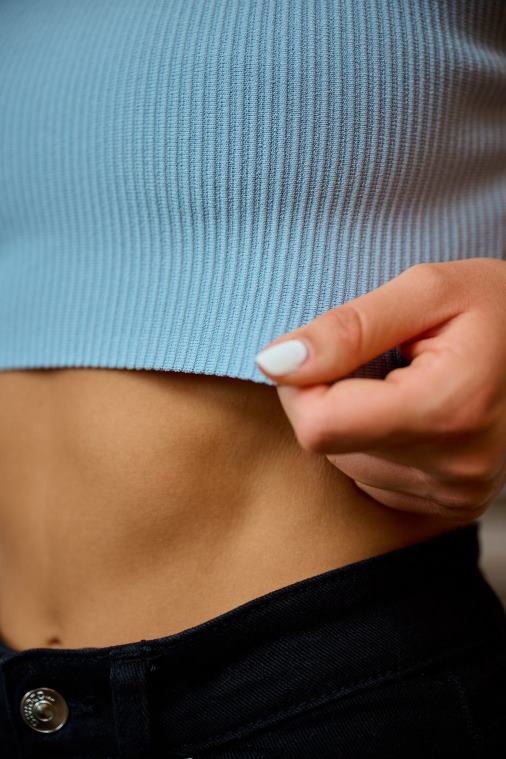 YoungLA ruházat nők fekete w301 kontúr bordás tartály BJH2B1051