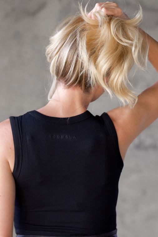 YoungLA ruházat nők fekete w302 szárnyú tartály teteje BJH2B1044