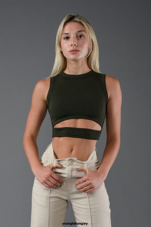 YoungLA ruházat nők fekete w302 szárnyú tartály teteje BJH2B1044