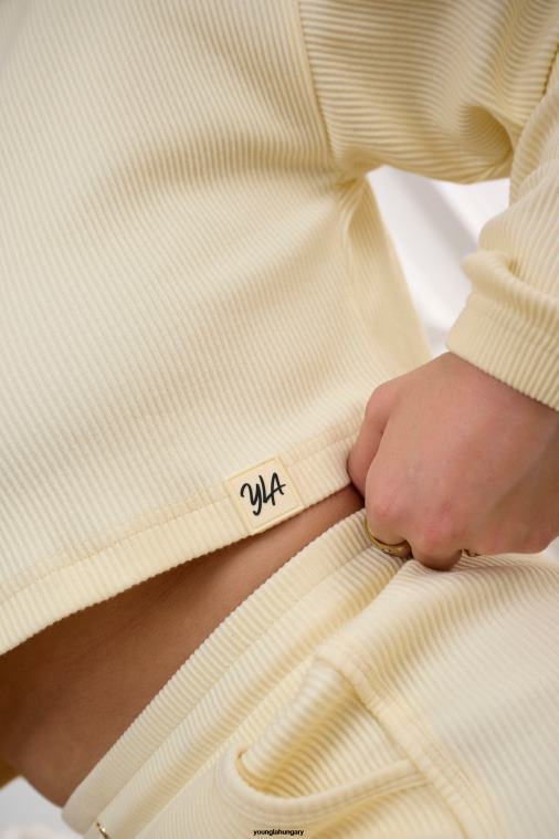 YoungLA ruházat nők fekete w413 barackos, rövidített hosszú ujjú BJH2B1070