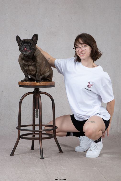 YoungLA ruházat nők fekete w417 iggy nagyméretű póló BJH2B1058