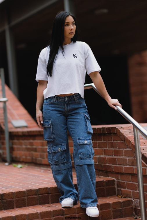 YoungLA ruházat nők hanga fehér w421 trippy nagyméretű póló BJH2B1079