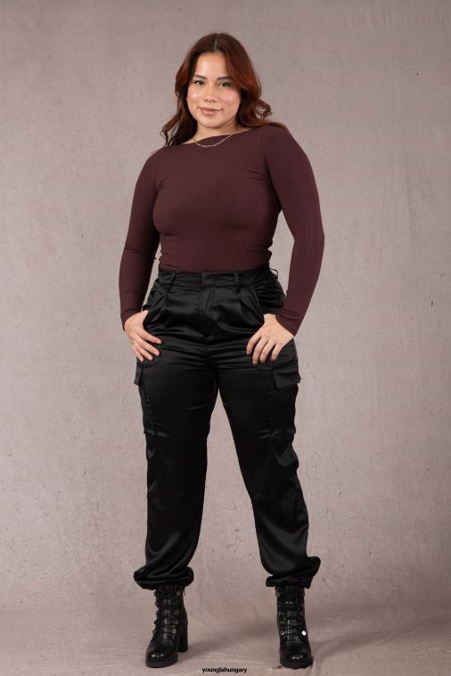 YoungLA ruházat nők merlot w420 grace felső BJH2B1067