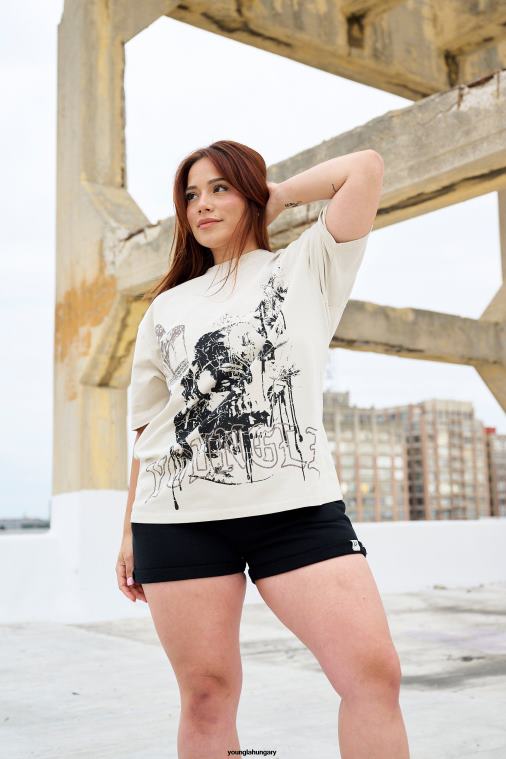 YoungLA ruházat nők narancssárga mosás w427 fantom túlméretezett pólók BJH2B1030