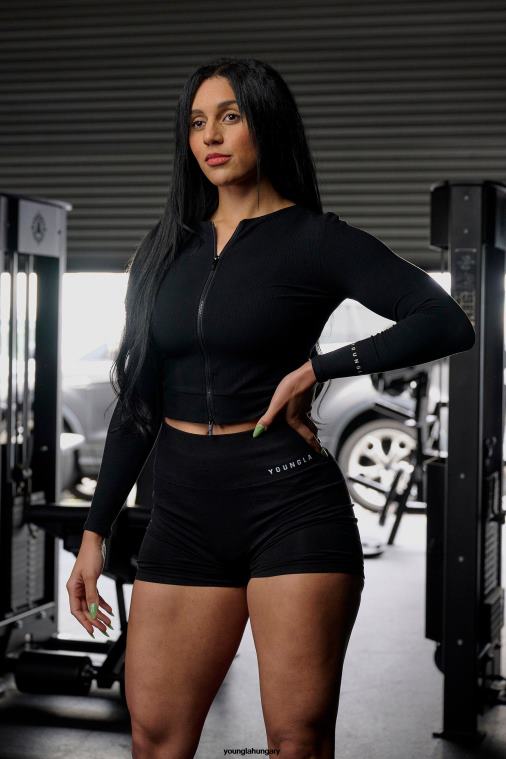 YoungLA ruházat nők nyír- w418 kettős cipzáras hosszú ujjú BJH2B1038