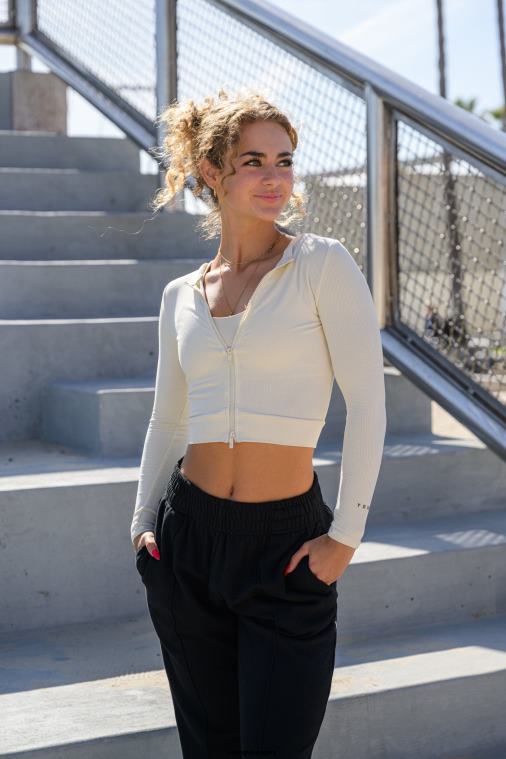 YoungLA ruházat nők nyír- w418 kettős cipzáras hosszú ujjú BJH2B1038