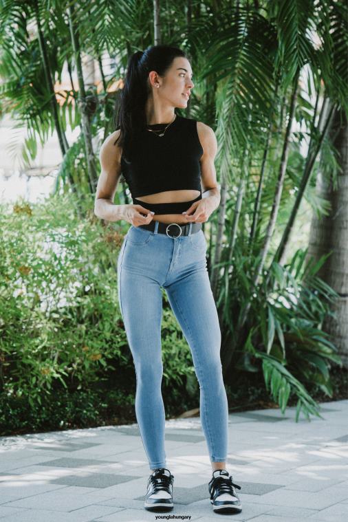 YoungLA ruházat nők sötét olajbogyó w302 szárnyú tartály teteje BJH2B1043